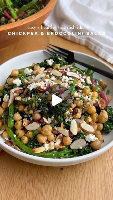 Maddie Vock on Instagram: "everyone told us that NZ isn’t known for its food, but we actually found some amazing restaurants there! at one of them we ordered a chickpea and broccolini salad…loved it so much that i had to recreate 🥦🍋 this video is short and sweet because the recipe is genuinely very simple…the only cooking involved is sautéing the broccoli for 5 minutes. other than that, you just gotta do some chopping & tossing! although it’s not the most ~fall~ dish, i think it would be great as a healthy side dish for your thanksgiving or friendsgiving :) RECIPE (gluten free, vegetarian): for the charred broccolini: -8oz broccolini (if any of them are really thick, cut in half lengthwise) for the salad: -1.5tbsp olive oil -juice from 1/2-1 small lemon (depending on preference) -2 smal Broccolini Recipe Side Dishes, Friendsgiving Recipe, Broccolini Salad, Broccolini Recipe, Easy Healthy Side Dishes, Amazing Restaurants, Recipe Gluten Free, Healthy Side Dish, Fall Dishes