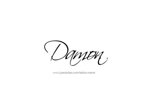 Tattoo Design  Name Damon    Like this font for my tat Symbol For Family Tattoo, Mother Son Tattoos, Tattoo Design Name, Baby Name Tattoos, Pawprint Tattoo, Mouse Tattoos, Tattoos With Kids Names, Tattoo For Son, Blue Background Images