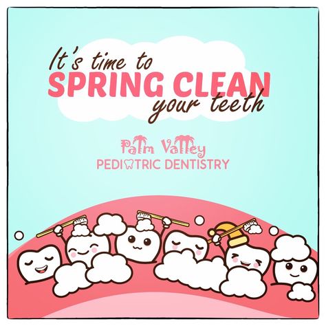 HAVE YOU DONE YOUR spring cleaning yet? What about for your teeth? Make an appointment today and we’ll get you taken care of before you know it!  PVPD - Palm Valley Pediatric Dentistry  http://pvpd.com  #dentist #whiteteeth #smiledesign #doctor #health #smilemakeover #dentista #orthodontics #esthetics #estheticdentistry #love Orthodontic Fun Facts, Pediatric Dental Office Marketing, Pediatric Dental Assistant, Pediatric Dentistry Posters, Pediatric Dentistry Quotes, Esthetic Dentistry, Dental Quotes, Dental Health Month, Pediatric Dental