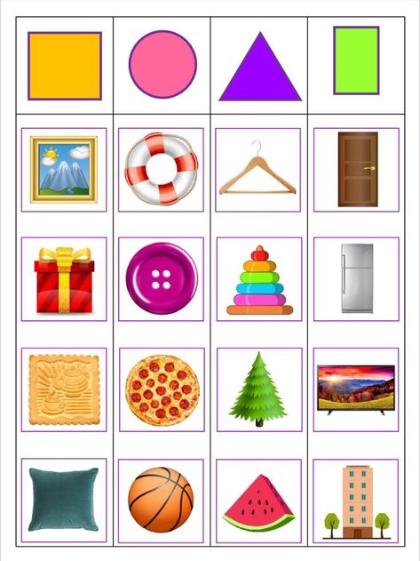 Young Toddler Activities, Shapes Lessons, English Learning Books, Teaching Shapes, Baby Play Activities, Preschool Activities Toddler, Shapes Preschool, Learning English For Kids, Shapes Activities