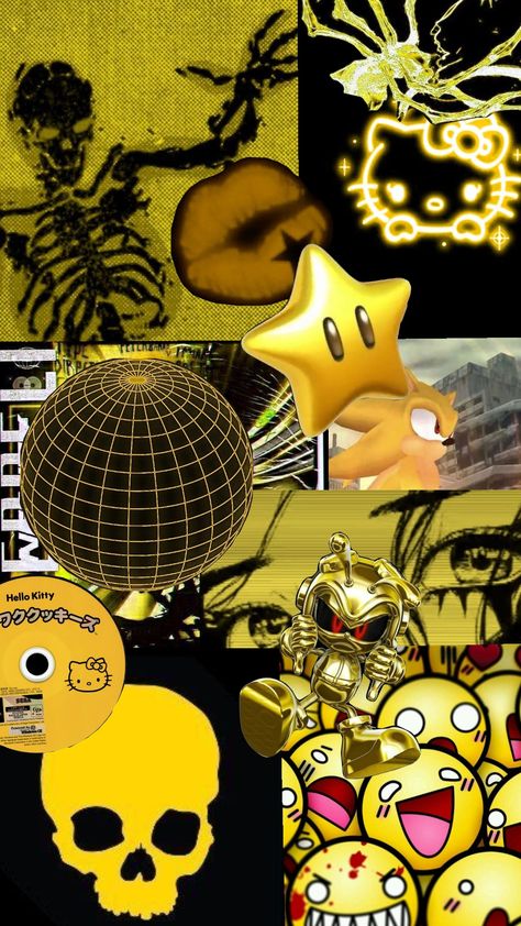 y2k yellow wallpaper #y2k #y2kaesthetic #yellow #wallpaper #aestehthic Ipad Wallpaper Yellow, Yellow Y2k Wallpaper, Yellow Ipad Wallpaper, Yellow Wallpaper Y2k, Yellow And Black Wallpaper, Scenecore Background, Yellow Y2k, Wallpapers For Ipad, Hello Kitty Y2k