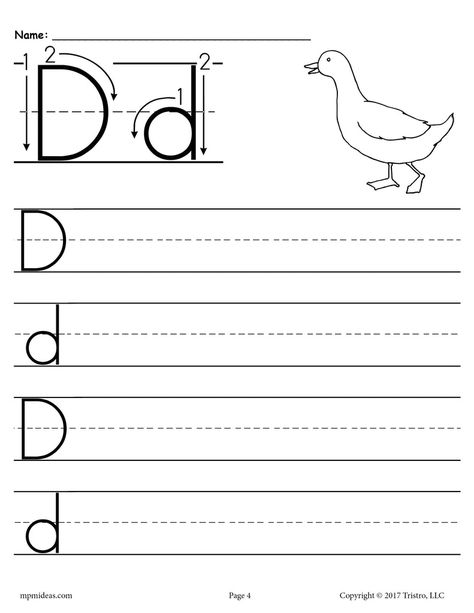 Tracing The Letter D - Boxfirepress 1A2 D Worksheet, Free Handwriting Worksheets, Letter D Worksheet, Alphabet Letter Worksheets, Letter Recognition Worksheets, Letter Worksheets For Preschool, Printable Alphabet Worksheets, Handwriting Practice Worksheets, Worksheets Kindergarten