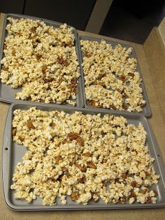 In our family, the Christmas Season is full of tradition. Enjoy one of our favorite recipes from Grandpa Kline. This sweet,... Poppycock Recipe, Butter Toffee Popcorn Recipe, Toffee Popcorn Recipe, Trail Mix Snack, Popcorn Balls Recipe, Homemade Caramel Corn, Popcorn Recipes Easy, Caramel Corn Recipes, Football Appetizers