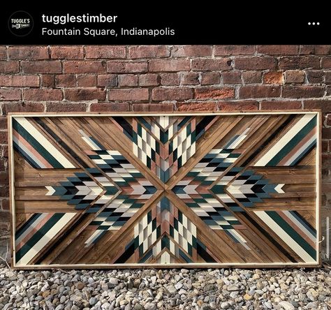 Aztec Home Decor, Wood Art Diy, Faux Walls, Wood Wall Art Diy, Painted Barn Quilts, Reclaimed Wood Wall Art, Wood Art Projects, Barn Wood Projects, Reclaimed Wood Projects