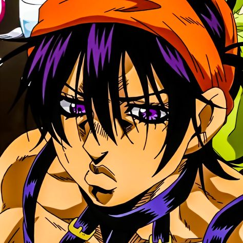 Narancia Ghirga Icon, Jojos Bizzare Adventure, Narancia Ghirga, Jojo Bizarre, Anime Character, Hair, Anime