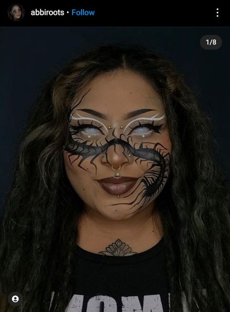 Makeup Inspo, Halloween Face, Face Makeup, Halloween Face Makeup, Black And White, Makeup, On Instagram, Beauty, White