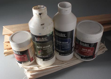 Many artists prime their canvases with gesso and never consider the alternatives. There are a number of reasons why you may not want to use gesso, such as not wanting to work on a pure white surface. In this post, I explain the alternatives that you can use instead of gesso. Each has their own advantages, you’ll have to experiment with them to see which ones you prefer. Matte Gel, Matte Medium, Acrylic Gel, Linseed Oil, Art Instructions, Subtle Textures, Art Oil, Paint Cans, Paint Brushes