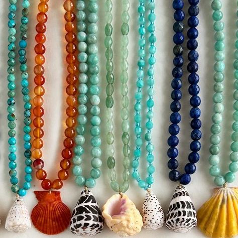 🐚HANDMADE SHELL & GEMSTONE JEWELRY💎 on Instagram: "Lots of new gems and shells! #necklace" Shells Necklace, Peace And Love, Gemstone Jewelry, Shells, Gems, Beads, Gemstones, On Instagram, Instagram