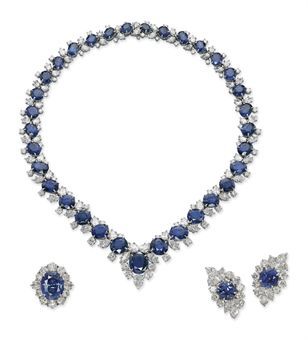 Harry Winston Jewelry Brought to you by... www.myfauxdiamond.com A SAPPHIRE AND DIAMOND NECKLACE, BY HARRY WINSTON | Jewelry ... Sapphire Parure, Harry Winston Jewelry, Ruby Jewelry Necklaces, Curved Bar Necklace, Diamond Bar Necklace, Ruby Rings, Emerald Rings, Fantasy Closet, Harry Winston