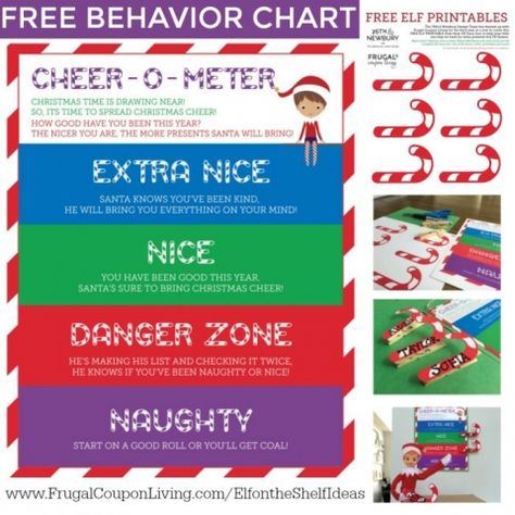 Free Printable Behavior Chart, Shelf Accessories, Elf Printables, Elf Notes, Elf On Shelf, Behavior Charts, Behavior Plans, Elf Magic, Behavior Chart