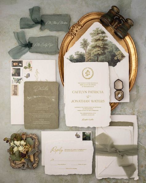 2023 wedding decor trends Wedding Stationary Trends 2023, European Style Wedding Invitations, Wedding Invitation Neutral Color, Vintage Wedding Ideas, Romantic Wedding Invitations, Wedding Moodboard, Wedding Invitations Ideas, Neutral Tone Wedding Invitation, Wedding Invite Green And Gold