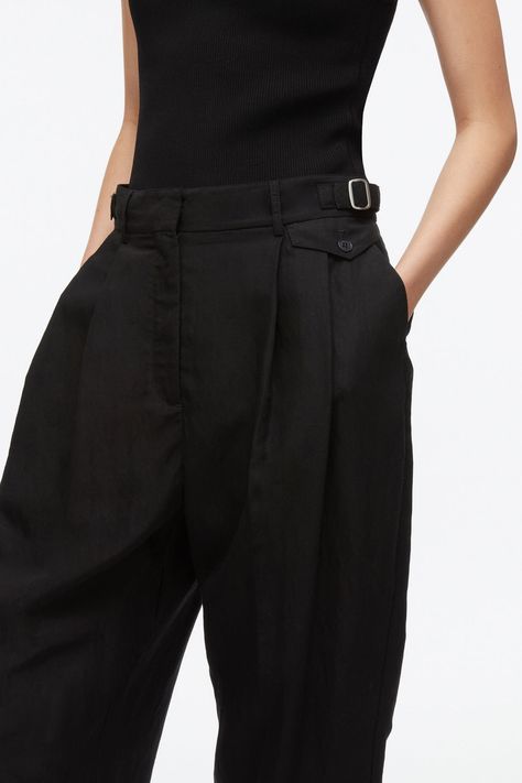 Double Pleat Taper Trouser – 3.1 Phillip Lim Front Taper, Dora Maar, Knit Swimwear, Classic Menswear, Pleated Trousers, Tapered Trousers, Camp Shirt, Trouser Style, Closet Designs