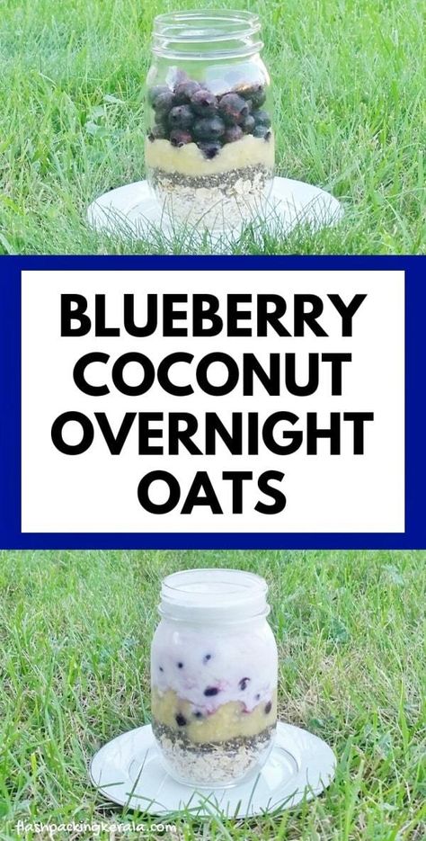 Desserts Coconut, Clean Eating Oatmeal, Dairy Free Overnight Oats, Chia Overnight, Coconut Recipe, Blueberry Overnight Oats, Chia Overnight Oats, Breakfast Oatmeal Recipes, Banana Overnight Oats