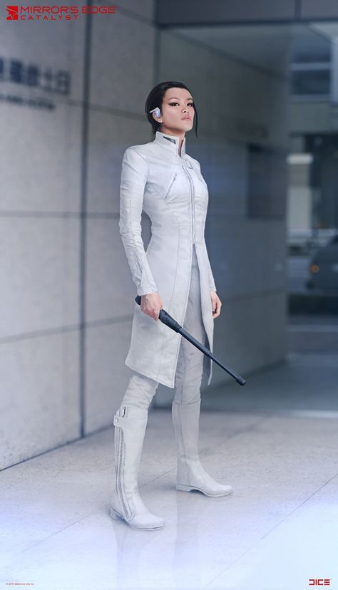 Futuristic look Cyberpunk Mode, Mirrors Edge Catalyst, Mirror's Edge, Sci Fi Clothing, Sci Fi Fashion, New Retro Wave, Cyberpunk Fashion, Futuristic Fashion, Cyberpunk 2077