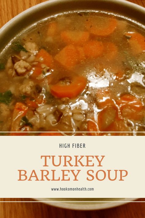 Turkey Barley Soup - Hookom On Health Turkey Barley Soup Recipe, Kidney Stew Recipe, Turkey Barley Soup, Turkey Soup Recipes, Turkey Soup From Carcass, Pressure Cooker Turkey, Roasted Turkey Legs, Ground Turkey Soup, Mushroom Barley Soup