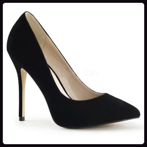 PleaserUSA High Heels Pumps Amuse-20 black velvet Gr.44 - Damen pumps (*Partner-Link) Slipper Heels, Velvet Pumps, Pleaser Shoes, Disney Cinderella, Light Up Shoes, Thigh High Stockings, Classic Pumps, Glass Slipper, Boots Knee