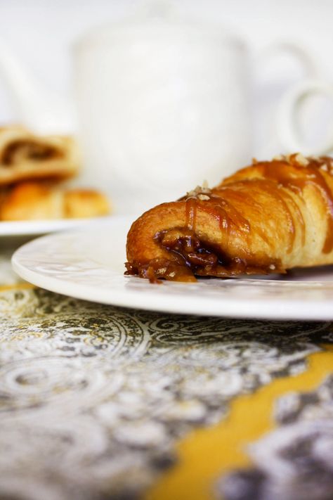 Caramel Pecan Croissants | Cinnamon Caramel, How To Make Caramel, Homemade Dough, Caramel Pecan, Pull Apart Bread, Bacon Ranch, Ooey Gooey, Monkey Bread, Homemade Caramel