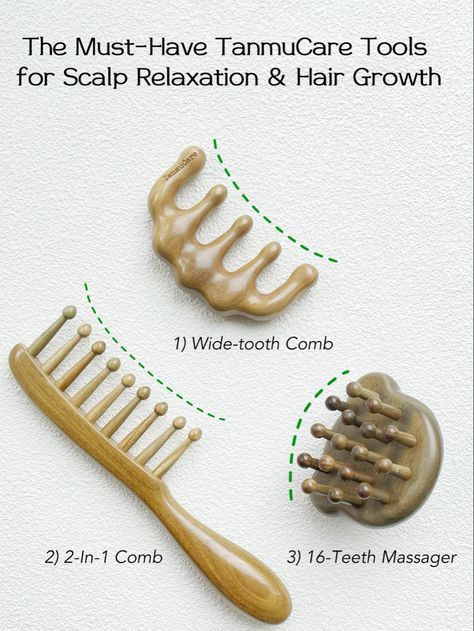 Tooth Design, Hair Care Tools, Luscious Hair, Holistic Beauty, For Hair Growth, Wide Tooth Comb, Face Massage, Scalp Massage, Massage Tools