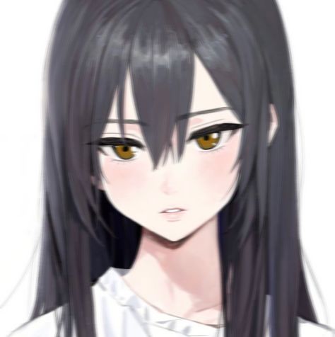 Anime Girlboss Pfp Black Hair, Black Hair Brown Eyes Anime, Brown Eyes Anime, Black Hair Yellow Eyes, Purple And Green Hair, Black Hair Brown Eyes, Anime Brown Hair, Single Pfp, Anime Long Hair