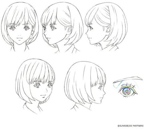 Bob Hair Drawing, Anime Model Sheet, Asia Ladowska, Commission Ideas, Hair Drawings, Anime Hairstyles, Paint Tutorial, Anime Model, How To Think