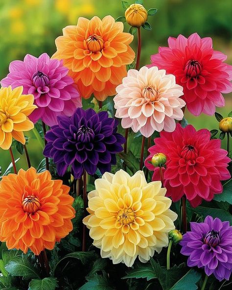 Dahlia Pinnata, Wonderful Flowers, Garden Flower, Different Flowers, Art References, Yarn Colors, Dahlia, Flower Garden, Art Reference