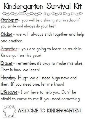 Some of these ideas will work for new homeschool moms.  It's as scary as starting kindergarten. Kindergarten Survival Kit, Kindergarten Orientation, Beginning Of Kindergarten, Back To School Night, Kindergarten Fun, Kindergarten Class, Kindergarten First Day, Beginning Of The School Year, Meet The Teacher