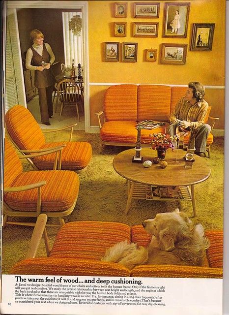 Orange Couches, 70's Furniture, 70s Style Home, Vintage Home Decor Living Room, 70s Living Room, 1970s Furniture, 70s Interior Design, 70s Furniture, 70s Interior