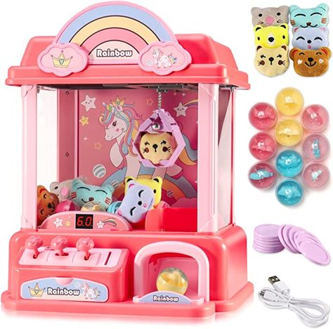 Mini Claw Machine, Candy Vending Machine, Christmas Presents For Kids, Tiny Stuff, Toy Playset, Claw Machine, Indoor Toys, Unicorn Toys, Presents For Kids