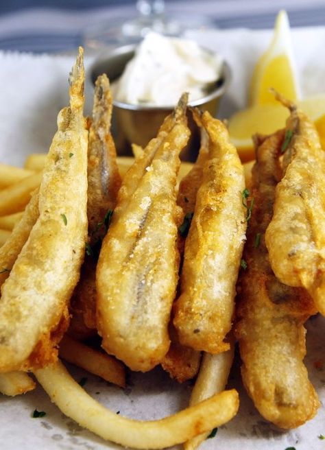 Italian Fried Smelts, Sprats Fish Recipe, Smelts Recipe, Smelt Fish Recipe, Fried Smelt Recipe, Whitebait Fritters, Fried Smelts, Smelt Recipe, Crabby Patty