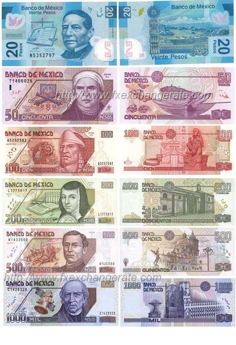 Mexican Peso(MXN) Currency Images Printable Play Money, Banknotes Design, Currency Design, Mexican Peso, Money Worksheets, Puerto Rico History, Money Notes, Play Money, World Coins