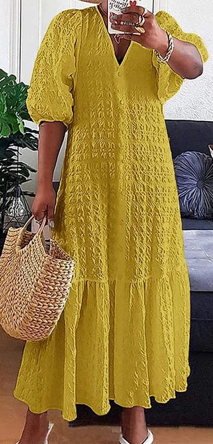 Tato Setengah Lengan, Women Shirt Dress, Robes Glamour, Boho Plus Size, Shirt Dress Summer, Middle Age Fashion, Maxi Shirts, Plus Size Maxi, Maxi Shirt Dress