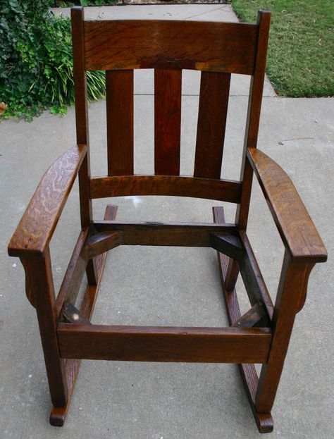 Oak Rocker "before and after" and a little on oil finishes.... — Beckwith's Treasures Antique Mission Rocking Chair, Redoing Old Rocking Chairs, Antique Rocker Makeover, Reupholster Rocking Chair Diy, Refinishing Rocking Chair, Old Rocking Chair Makeover, Rocking Chair Redo, Refinished Chairs, Rocking Chair Makeover