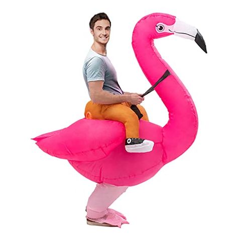 Flamingo Halloween Costume, Flamingo Inflatable, Halloween Costume Jumpsuit, Flamingo Costume, Pretend Play Costumes, Unisex Dress, Costume Jumpsuit, Adult Fancy Dress, Inflatable Costumes