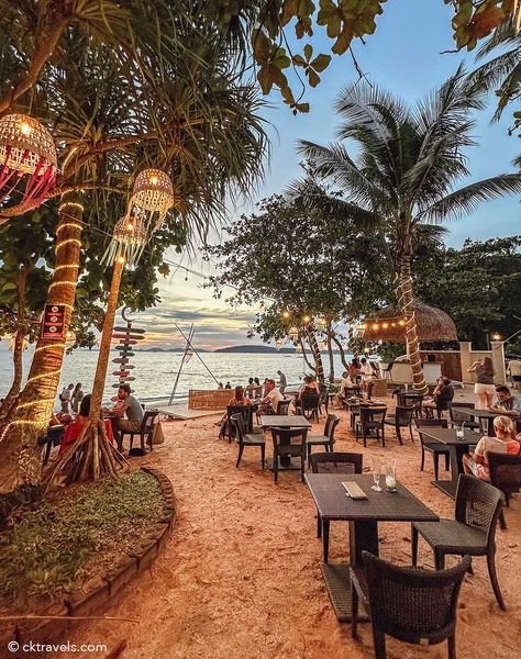 7 Best Beachside Bars in Ao Nang, Krabi - CK Travels Sky Garden London, Ao Nang Thailand, Krabi Beach, Krabi Island, Things To Do In Panama, Krabi Town, Ao Nang Beach, Thailand Tourist, Soda Bar