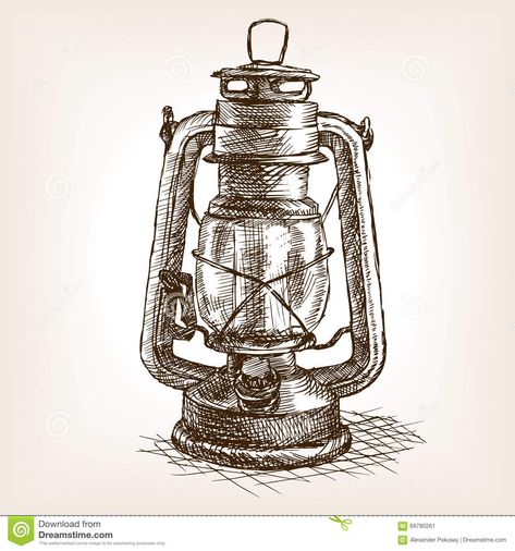 Lantern Drawing Vintage, Lantern Tattoo Vintage, Lantern Sketch, Lantern Drawing, Lamp Tattoo, Object Illustration, Lantern Tattoo, Bicycle Tattoo, Old Lanterns