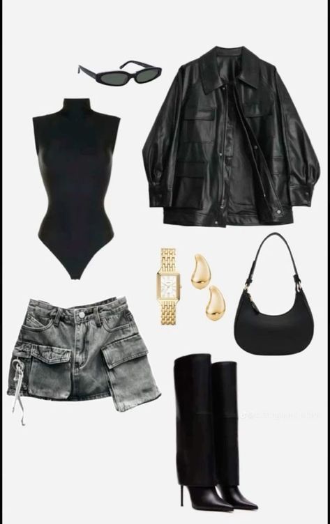 Bar Outfit, Looks Party, Skirt Outfit, Teenage Fashion Outfits, Club Outfits, Lookbook Outfits, Festival Outfit, Black Outfit, Cute Casual Outfits