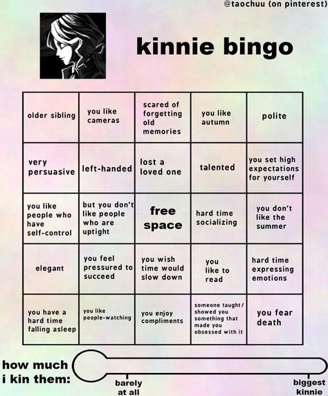 Identity V Joseph Kinnie Bingo Kinnie Bingo Idv, Idv Kin Bingo, Joseph Identity V, Kin Bingo, Idv Characters, Fun Templates, Kinnie Bingo, Bingo Template, Identity V