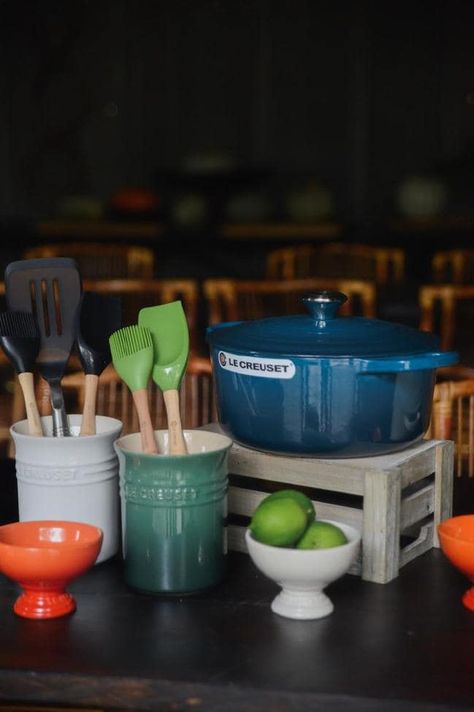 Le Creuset launch Nature's Kitchen collection with new kale and deep teal colourways - Vogue Australia Le Creuset Blue, Vogue Living, Vogue Australia, Kitchen Collection, Deep Teal, Le Creuset, Kale, New Collection, Product Launch