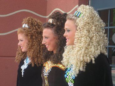 Scottish curly hair Scottish Highland Hairstyles, Traditional Scottish Hairstyles, Scottish Curly Hair, Irish Dance Hair, Scottish Dancing, Irish Dance Humor, Dance Meaning, Irish Dance Quotes, Irish Images