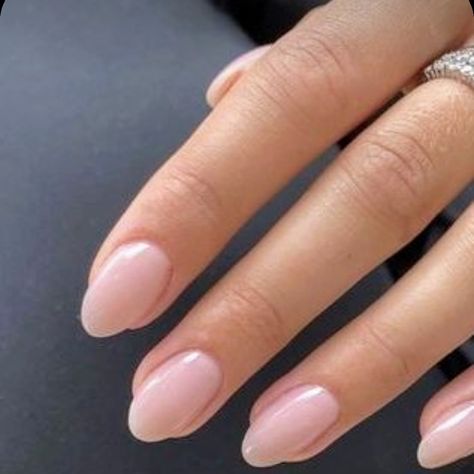 Pink Oval Nails, Sheer Nails, Sns Nails, Oval Nails, Girl Things, Beauty Inspiration, Nails Nails, Nail Inspo, Nail Ideas