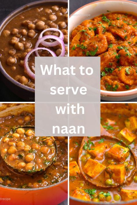 if you are wondering what to eat with naan? look no further. Here are delicious vegan and vegetarian curry recipes you can pair with fluffy naan bread Naan Bread And Curry, What To Eat With Naan Bread Dinners, Naan Filling Ideas, Naan Meal Ideas, Ways To Use Naan Bread, Things To Make With Naan Bread, Vegetarian Naan Recipes, What To Do With Naan Bread, Naan Dinner Ideas