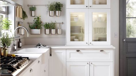 Modern White Kitchen Cabinets - AXSTAD Kitchen Series - IKEA Axstad Ikea, Axstad Kitchen, Kitchen Cabinets Fronts, Modern White Kitchen Cabinets, Ikea Kitchen Planner, Order Kitchen, Ikea Kitchen Cabinets, Kitchen Planner, Kitchen Cabinet Styles