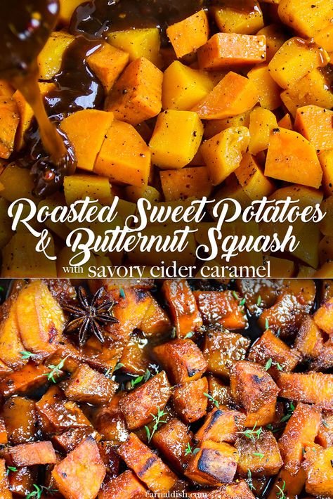 Roasted Butternut Squash And Sweet Potato Recipes, Butternut Squash And Sweet Potato Bake, Roasted Squash And Sweet Potato, Butternut And Sweet Potato Recipes, Sweet Potato Butternut Squash Recipes, Sweet Potato And Butternut Squash Recipe, Butternut Squash And Sweet Potato Recipe, Thanksgiving Sweetpotatoes, Chef Resha