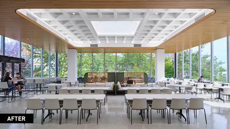 University of Cincinnati, MarketPointe Dining Hall – Cincinnati Design Awards Dining Hall University, University Dining Hall, Lecture Hall, Counter Seating, Lectures Hall, Hall Interior, University Of Cincinnati, Dining Hall, Table Arrangements