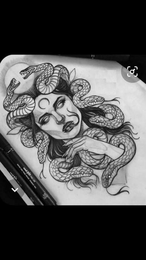 Seven Deadly Sins Tattoo, Shin Tattoo, Medusa Tattoo Design, Realistic Tattoo Sleeve, Taurus Tattoos, Medusa Tattoo, Cute Tiny Tattoos, Dope Tattoos For Women, Dream Tattoos