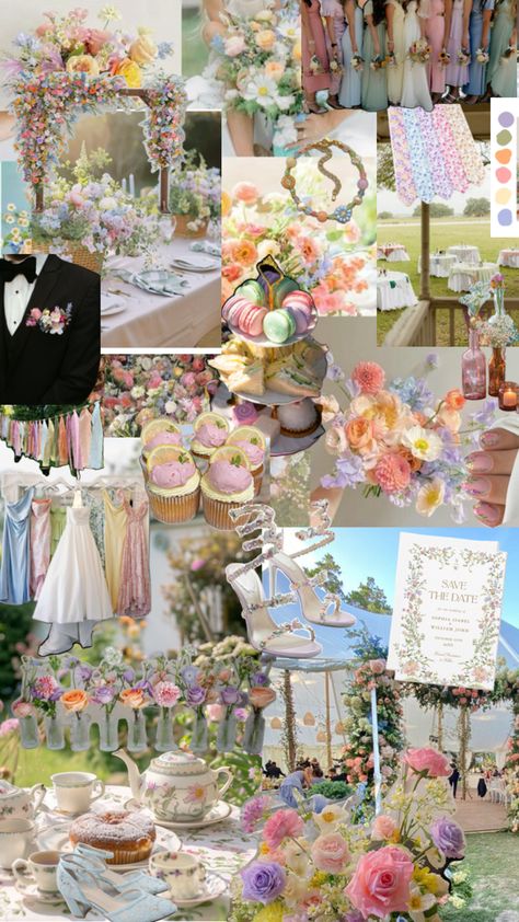 Elegant Pastel Wedding, Garden Pastel Wedding, Rustic Pastel Wedding Theme, Pastel Wedding Theme Decoration, Spring Wedding Ideas On A Budget, Pastel Colors Wedding, Spring Pastel Wedding, Pastel Garden Wedding, Wedding Ideas Spring