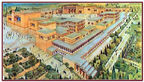 Palace of Minos (reconstruction) | Note the open porches pon… | Flickr Palace Of Knossos, Knossos Palace, Bronze Age Civilization, Minoan Art, Temple City, Beautiful Ruins, Legian, Greek History, Age Of Empires