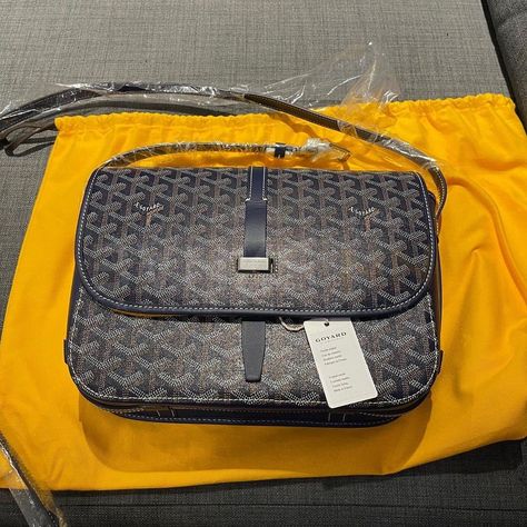 BanksNN on Instagram: “Goyard Belvédère MM bag in Navy Blue 💙 Excellent cross body bag with plenty of space for organisation 😎 Ready for next day delivery 🚚” Leather Bags, Cross Body Bag, Body Bag, Next Day, Banks, Cross Body, Leather Bag, Duffle Bag, Navy Blue