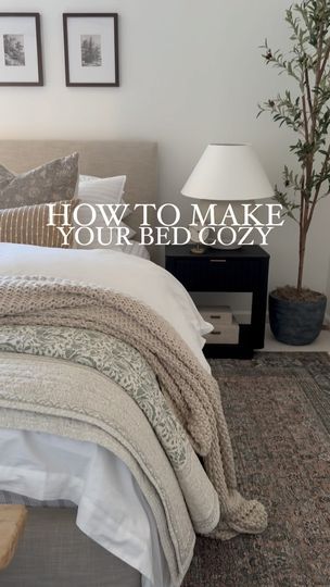 78K views · 1.2K reactions | One of the MOST requested reels, how do I make my bed!! 

Comment SHOP to get the links to all of these products! 

1. Duvet: folded 3/4 and then back in 1/2. This gives that extra fluffy look.
2. Take a quilt folded in 1/2 then take the top layer back
3. Add a chunky knit throw blanket!

HOW TO SHOP:
1. Click the link in my bio and shop my Amazon storefront.
2. Follow me on the LTK app for more home finds
3. Click my stories and find this post for a link!

✨Follow @havrillahome for more everyday and seasonal home decor content 

✨LIKE & SAVE for more affordable home finds

Amazon | Amazon home | affordable bedroom | bedroom styling | budget friendly | neutral home | modern home | transitional home design

#affordablehomedecor #amazonhome #homedecor #boujieonab Cozy Bedroom Neutral, Modern Cozy Bedroom, Knit Bed, Transitional Home Design, Make My Bed, Bedroom Neutral, Chunky Knit Throw Blanket, Affordable Bedroom, Neutral Bedding