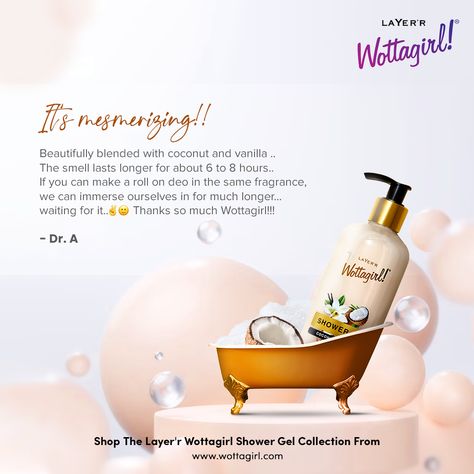 Magical and majestic, Layer'r Wottagirl turns any normal shower to a luxurious experience. Head on over and get yours today! #fragrancelovers #wottagirl #fragranceforwomen #fragrancelover #bodymist Motion Design Trends, Product Ads, Cosmetics Products, Products Design, Packaging Ideas, Hair Tips, Body Mist, Shower Gel, Motion Design